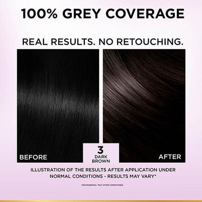 L'Oreal Paris Excellence Creme Triple Care Color, 3 Dark Brown100gm+72ml 1's - Crème