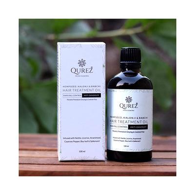 Qurez Hempseed Kalonji & Babchi Hair Treatment Oil 100 ml - Hair Oils
