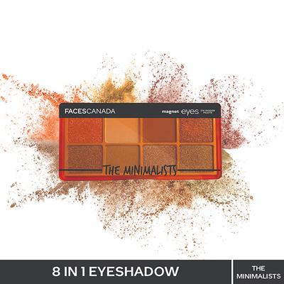 Faces Canada Magneteyes 8 Highly Pigmented Shades Eyeshadow Palette - The Minimalists Smooth 6.4gm - Eye Shadow Palettes