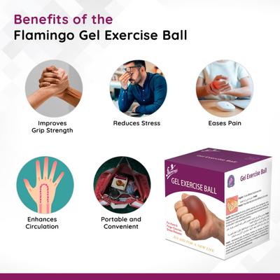 Flamingo Gel Excercise Ball - Red (OC - 2138) (M) - Supports And Braces