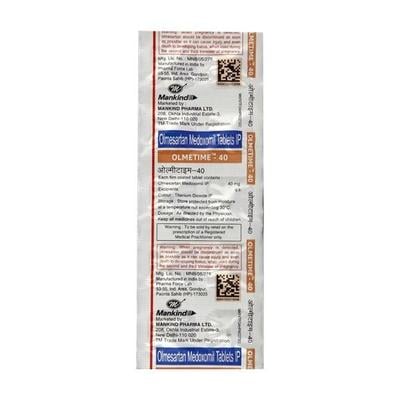 Olmetime 40mg Tablet 10'S - Hypertension-Ang