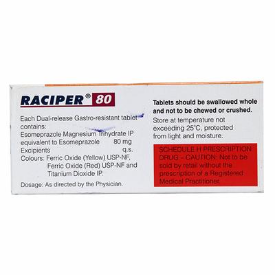 RACIPER 80 Tablet 10's - Ulcer/Reflux/Flatulence-Aaa