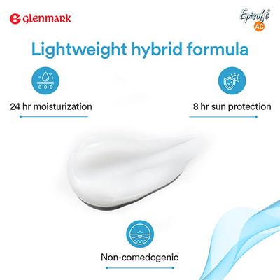 Glenmark Episoft AC Moisturizer with Sunscreen, SPF 30+ for Men and Women 125 gm - Day Cream