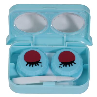 Modisch New Fashion Sleepy Eyes Contact Lens Case - Blue 1's - Eyecare Lenses