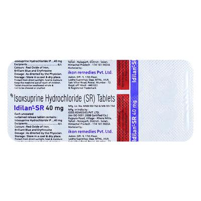 IDILAN SR 40mg Tablet 10's - Hypertension-Pvc