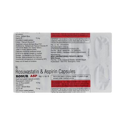 Rosur Asp Capsule 10'S - High Cholesterol-Dys