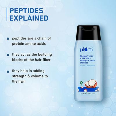 Plum Coconut Milk & Peptides Strength & Shine Shampoo 100% Vegan 75 ml - Shampoos