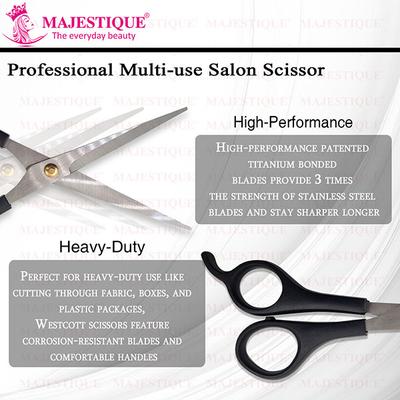 Majestique Multi Use Salon Scissor, Comfort Grip Sharp Scissors for Office Home - Multicolor 1's - Multi-Stylers