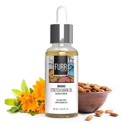 FURR By Pee Safe Organic Stretch Mark Oil with the Goodness of Seabuckthorn Oil, Vitamin E and Vitamin C 60 ml - Stretch Mark Cream