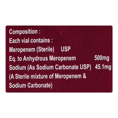 MEROVAG 500 Injection 1's - Bacterial Infections-OBL