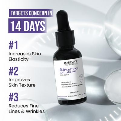 Insight Cosmetics 0.5% Retinol Anti-Ageing Face Serum 30 ml - Face Serum