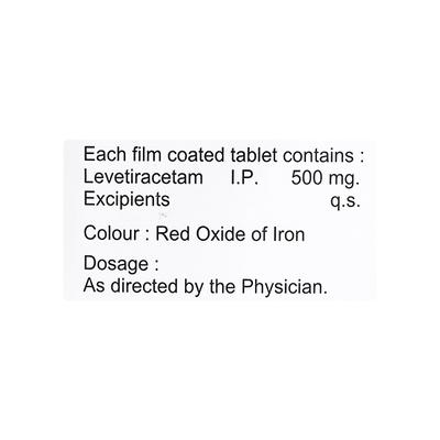 LENERVE 500 Tablet 10's - Epilepsy/Convulsion-Ant