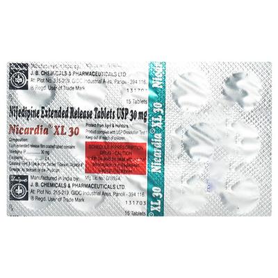 NICARDIA XL 30 Tablet 15's - Hypertension-Cal