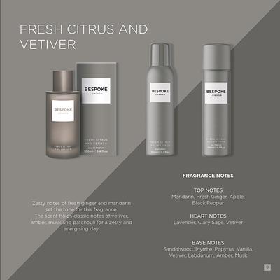 BESPOKE London Fresh Citrus and Vetiver Body Spray 150 ml - Men Deodorants/Roll-Ons