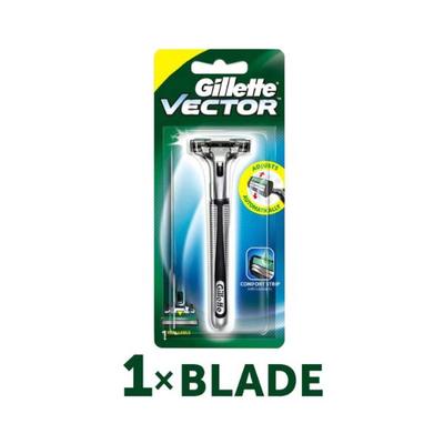 Gillette Vector Plus Manual Shaving Razor 1's - Razors & Cartridges