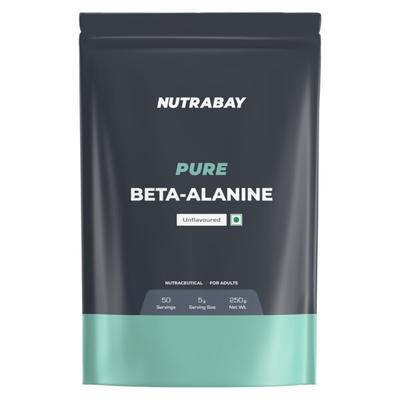 Nutrabay Pure Beta Alanine Amino Acid Powder - Unflavoured 250 gm - Amino Acids