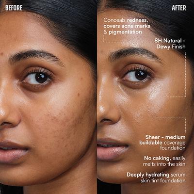 FAE Beauty Face Card Serum Skin Tint- Skin-like Foundation, Shade - 50O - Warm Olive 30 ml - Foundation