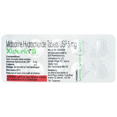 XIDORIN 5 Tablet 10's - Hypertension-Oth