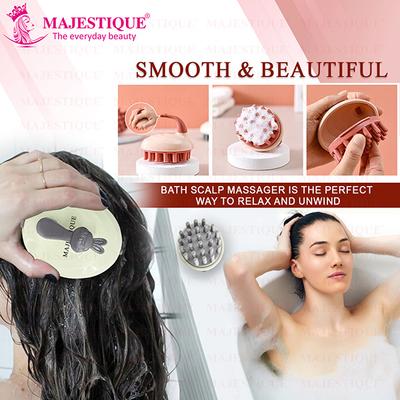 Majestique Body Bath Silicone Shampoo Massager, Hair Scalp and Head Care Massage - Multicolor 1's - Massagers