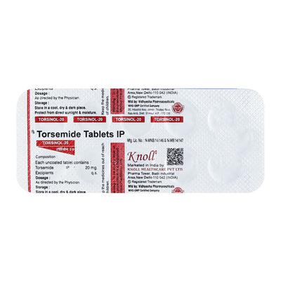 TORSINOL 20 Tablet 10's - Hypertension-Diu