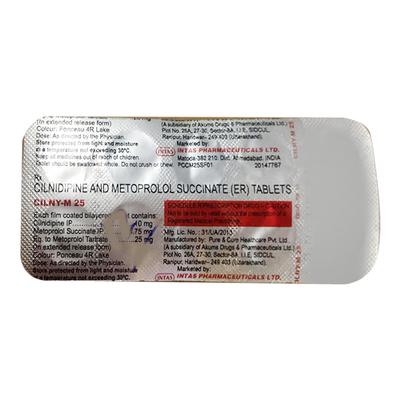CILNY M 25 Tablet 10's - Hypertension-Cal