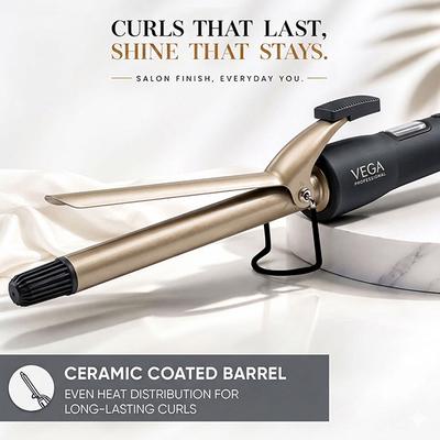 VEGA Professional Pro Cera Curls 22mm Barrel Hair Curler, (VPMCT-03) 1's - Rollers & Curlers