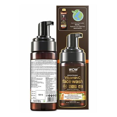 Wow Life Science Brightening Vitamin C Foaming Face Wash 100 ml - Face Washes