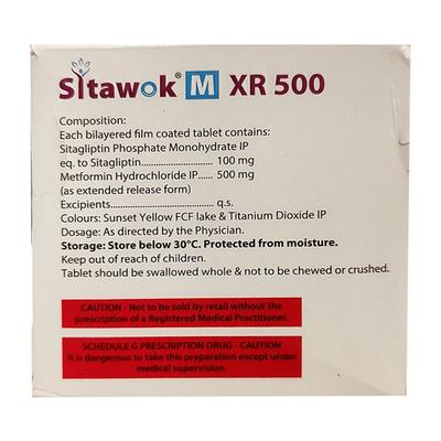 SITAWOK M XR 500 Tablet 15's - Diabetes-Ant