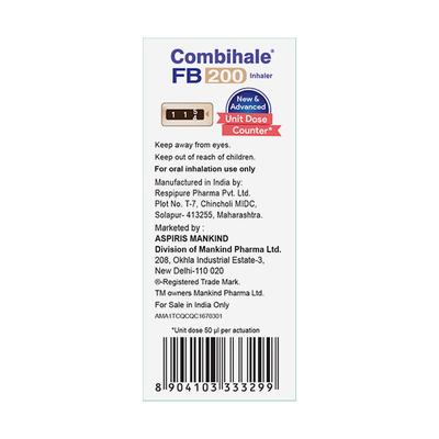 Combihale FB CFC free 200 Inhaler 120MD 1's - Asthma/COPD-Ast