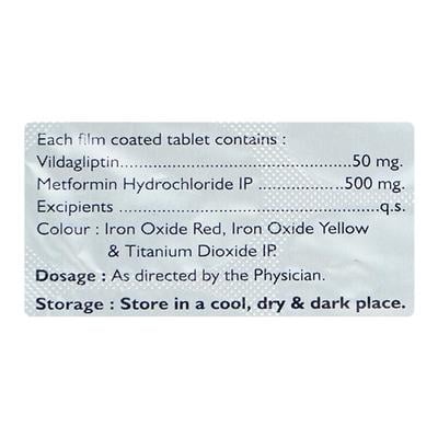 VILDANOL MF 500 Tablet 15's - Diabetes-Ant