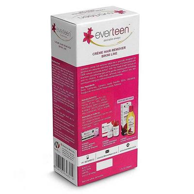Everteen Bikini Line Hair Remover Creme - Natural Camomile Extract for Women 50gm - Shaving & Hair Removal
