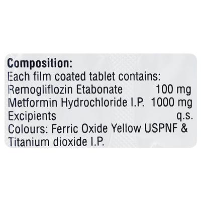 REMO M 1000mg Tablet 10's - Diabetes-Ant