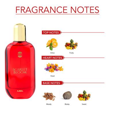 Ajmal Scarlet Bloom EDP 100 ml - Women Perfumes (Edt/Edp)