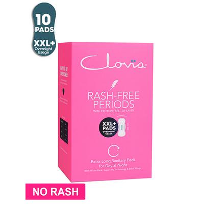 Clovia Sanitary Pads- XXL+ for Day & Night Usage - 350mm (Pack of 10) 1's - Night Cream