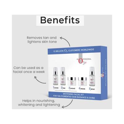 O3+ Tan-Pigmented Whitening Facial Kit - 250g 5's - Facial Kits