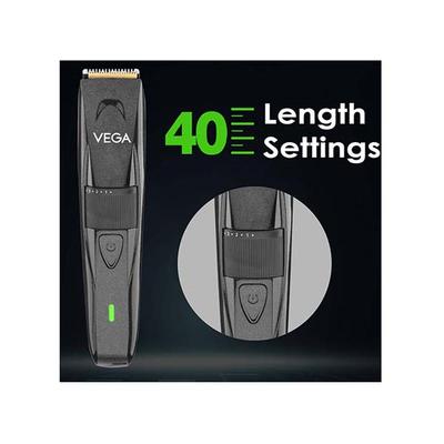 Vega P2 Beard Trimmer for Men with 160 Mins Runtime, Titanium Blades & 40 Length Settings, Battery Powered, Corded Electric, (VHTH-26) 1's - Trimmers