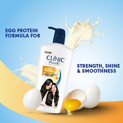CLINIC PLUS Strength & Shine, with Egg Protein, Shampoo, for Smooth & Healthy Hair 650 ml - Shampoos