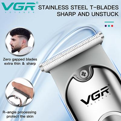VGR V071 Body Groomer 120 min Runtime 4 Length Settings Silver 1s 1's - Hair Removal Accessories