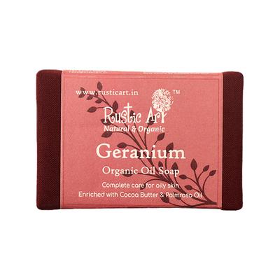 Rustic Art Organic Handmade Geranium Soap 100 gm - Soaps