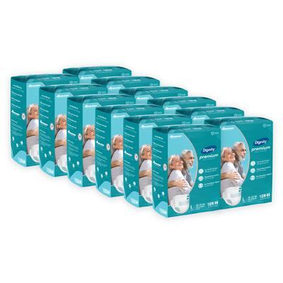 Dignity Premium Adult Diapers -Large (Pack of 12) 120's - Adult Diapers & Pads