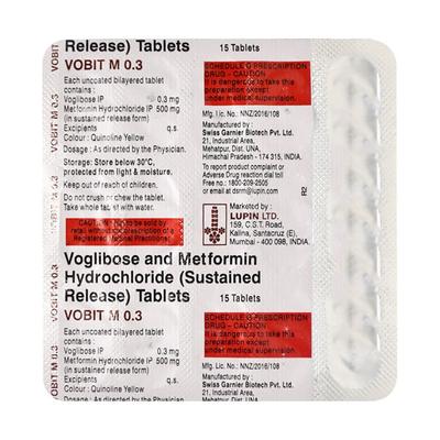 Vobit M 0.3mg Tablet 15'S - Diabetes-Ant