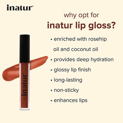 Inatur Lip Gloss - Wild Brown (L10) 2ml - Lip Glosses