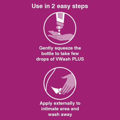 Vwash Plus Expert Intimate Hygiene PH 3.5 Enrich with Sea Buckthorn Oil and Tea Tree Oil 350ml - Panty Liners