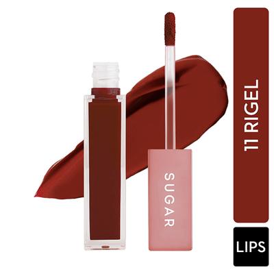 SUGAR Cosmetics Mettle Liquid Lipstick - 11 Rigel (Rusty orange) 7ml - Liquid Lipsticks