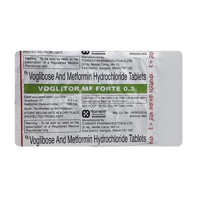 Voglitor MF Forte 0.3mg Tablet 10'S - Diabetes-Ant