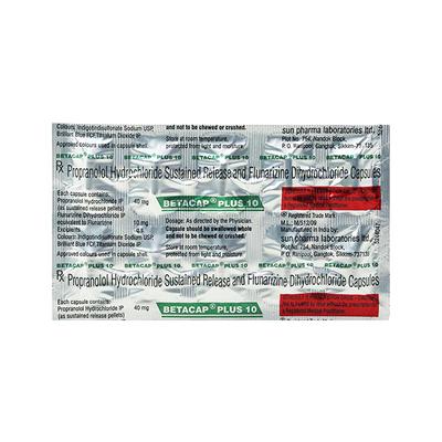 Betacap Plus 10mg Capsule 10'S - Migraine