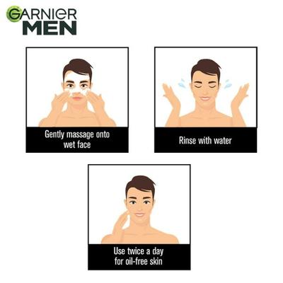 Garnier Men Turbo Bright Anti-Pollution Double Action Facewash 100 gm - Face Wash & Cleansers