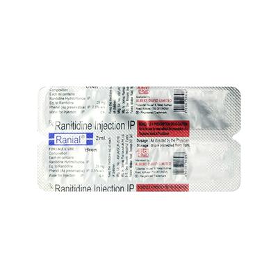 RANIAL Injection 2ml - Ulcer/Reflux/Flatulence-Aaa