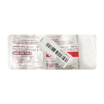 AKILOS TH 4 Tablet 10's - Muscle Spasm-Mus