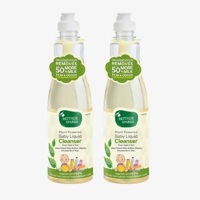 Mother Sparsh Natural Baby Liquid Cleanser Bottle (Pack Of 2 X175 ml) 1 s - Baby Detergents